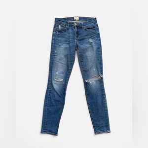 J.Crew Toothpick Blue Distressed Skinny Jeans